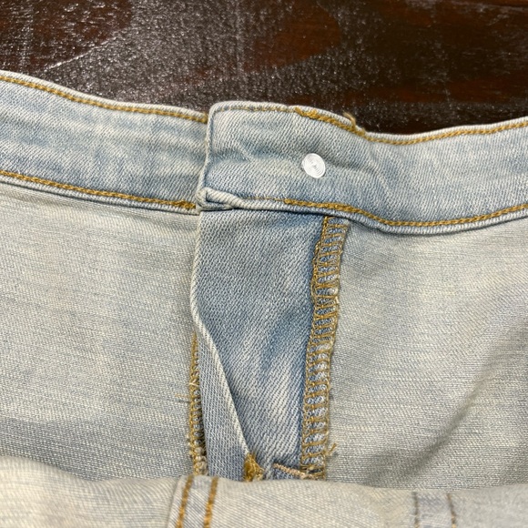 Isabel by Ingrid Maternity Distressed Midi Short Denim Jean Shorts Women 16 - Picture 9 of 10